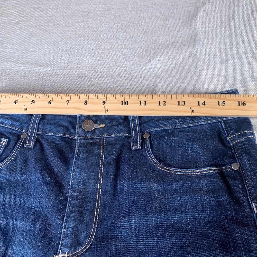 Paige Premium Denim Rising Glen Dark Wash Flare Jeans Size 31 Made in USA - Picture 4 of 14